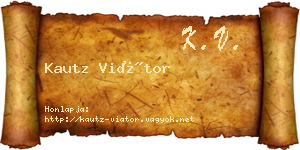Kautz Viátor névjegykártya